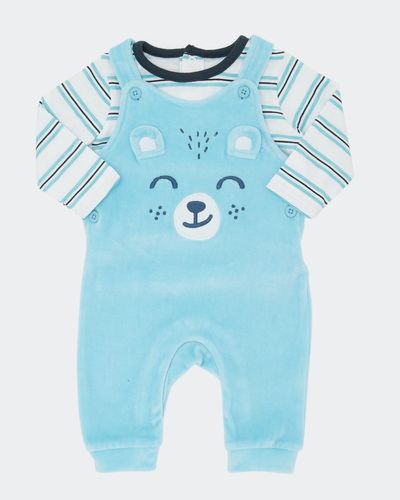 Two-Piece Velour Dungaree (0-12 months)